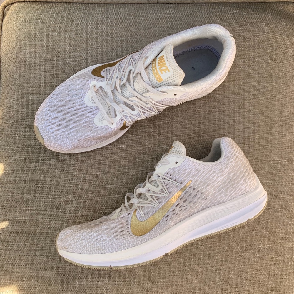 Nike Zoom Winflo 5 Women's 11 Running Shoes Phantom Gold AA7414-008 OrthaHeel